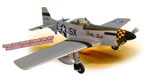 PH185 - MUSTANG P51 GP/EP 50-61 CC SCALE 1:5 ¼ ARF